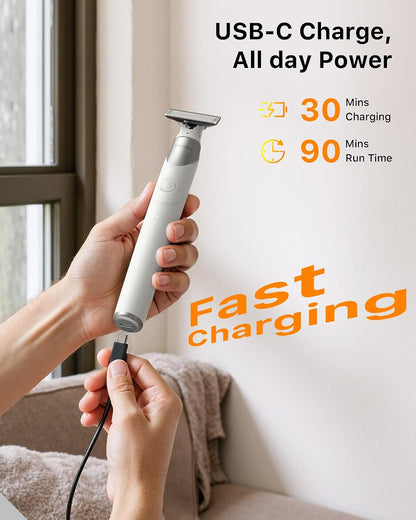 Trimcoo Nuevo Kit Eléctrico de Recortador de Barba y Pelo de Nariz...