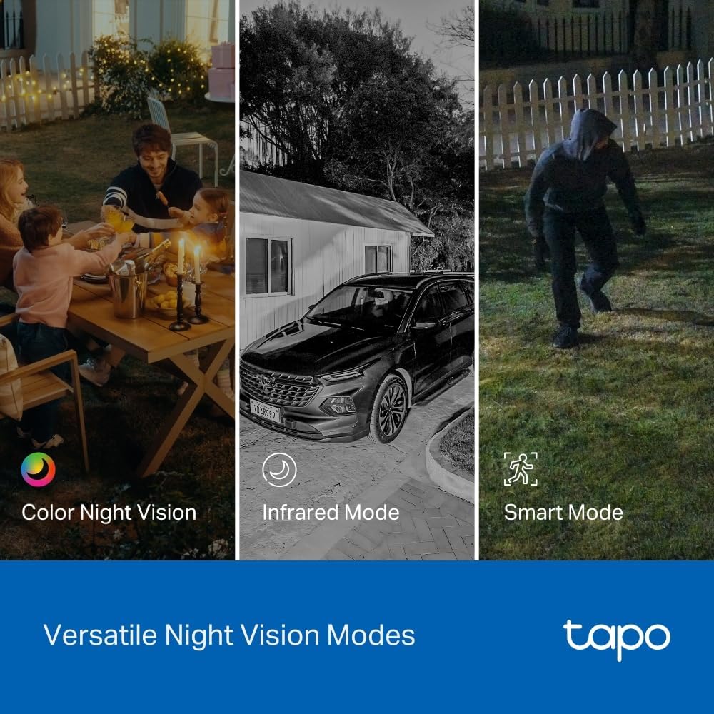 Cámara de seguridad Tapo para interiores\/exteriores de 1080p - Det...