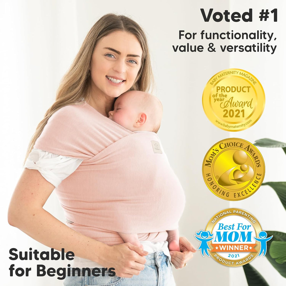 KeaBabies Portabebés - Portabebés todo en 1 original para recién na...