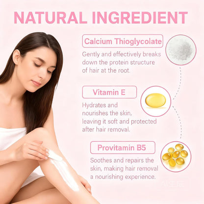 Crema depilatoria sin afeitar para mujeres, hidratante y nutre la p...