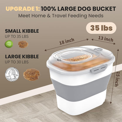 DDMOMMY Contenedor de almacenamiento de alimentos para perros de 32...