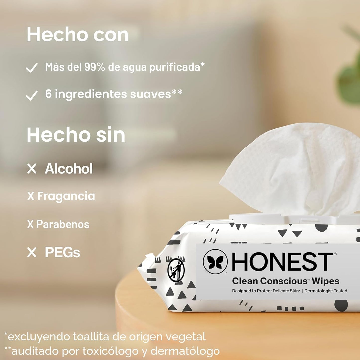 The Honest Company Toallitas hipoalergénicas multiusos para bebé co...