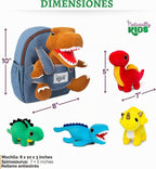 Naturally KIDS Mochila de dinosaurio para niños pequeños con juguet...