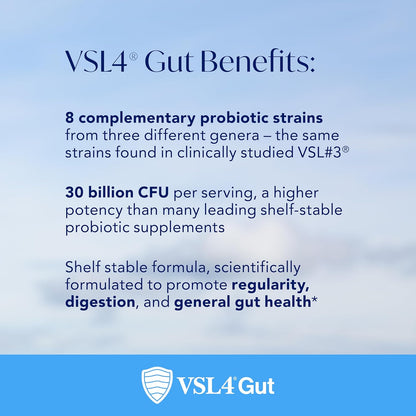 VSL4 Probióticos diarios intestinales para la salud intestinal, 30B...