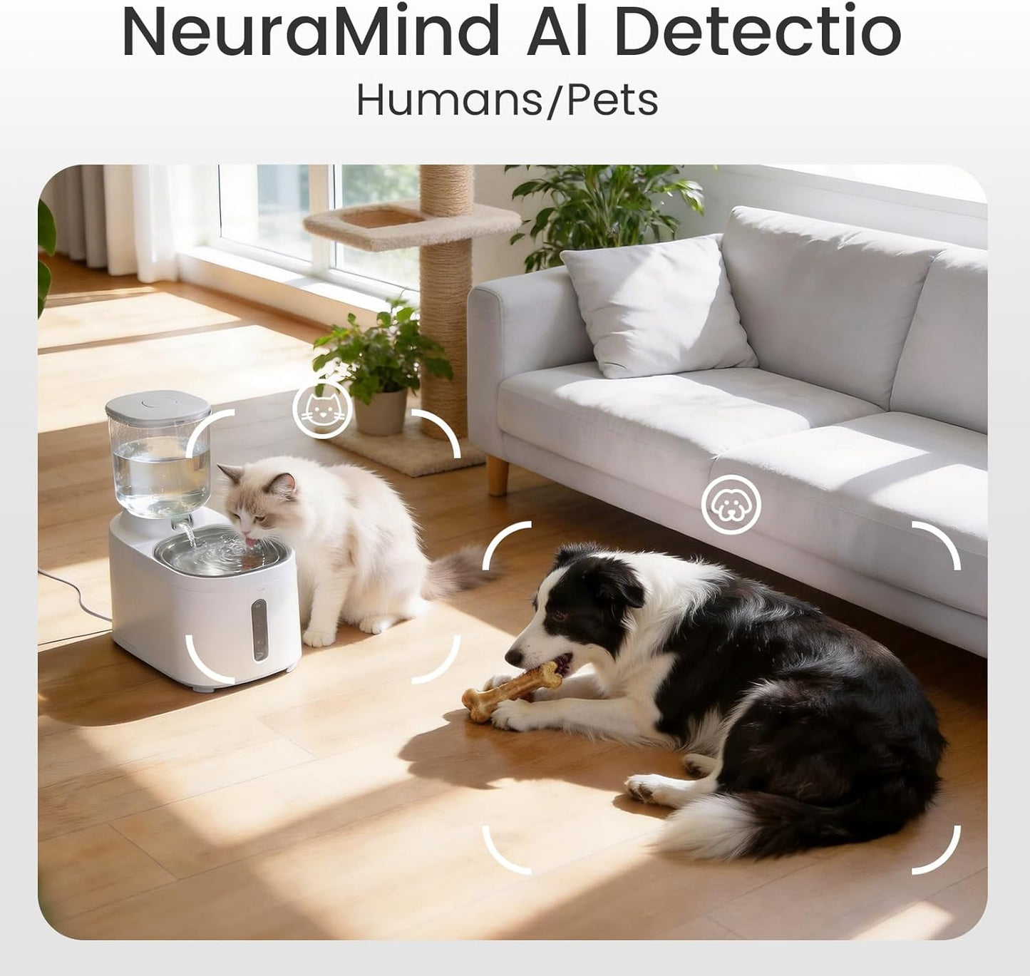 youkey Cámara interior HD de 2.5 K para mascotas, chat de audio bid...