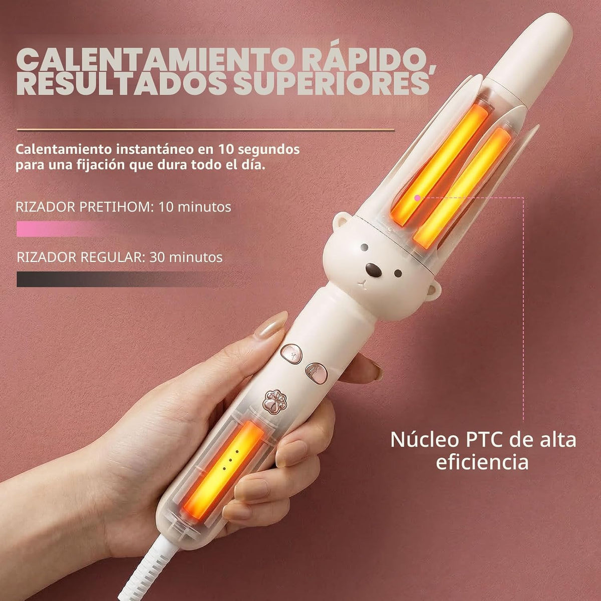 Barra de rizado perezoso completamente automática PretiHom, rizador...