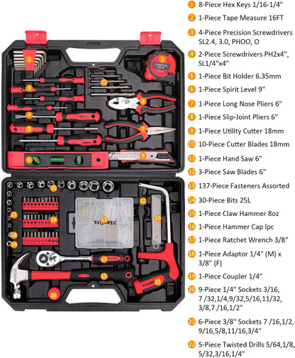 KingTool - Kit de herramientas mecánicas de reparación general para...