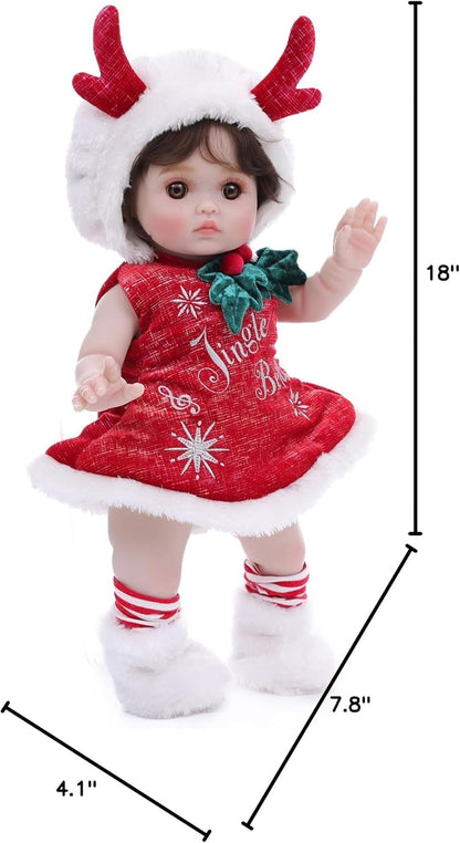 Cloveray Muñecas de bebé, 18 pulgadas realista Reborn Full Vinyl Ba...