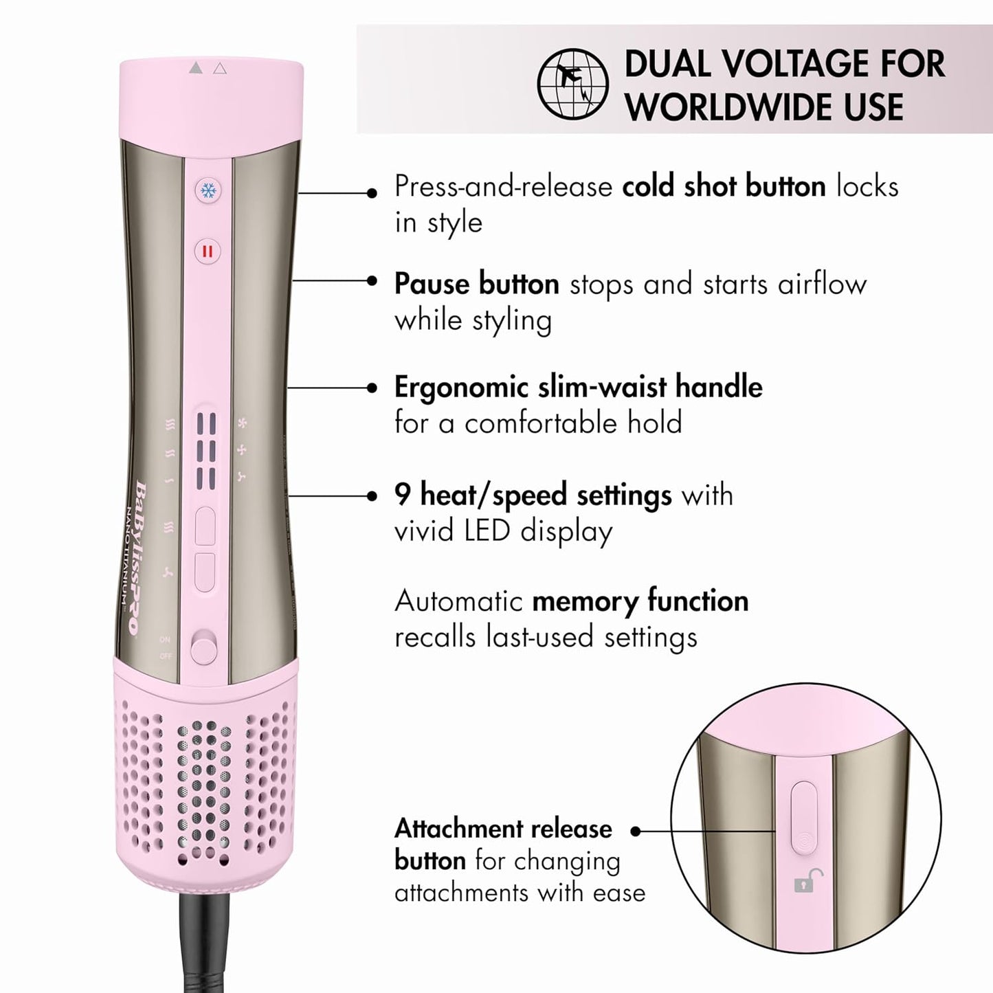 BaBylissPRO StyleSwitch Ionic Multi-Styler, Air Styler and Hair Dry...