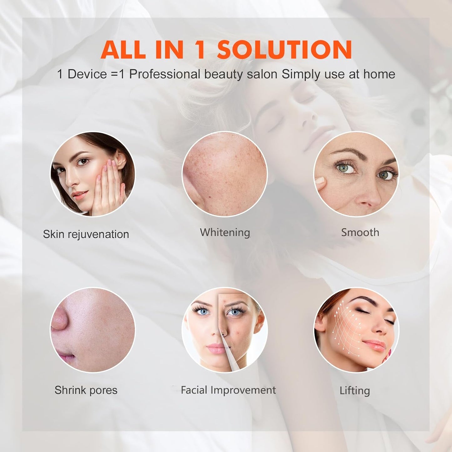 Holsn Terapia de luz LED para la cara y el cuerpo con spray de 7 co...