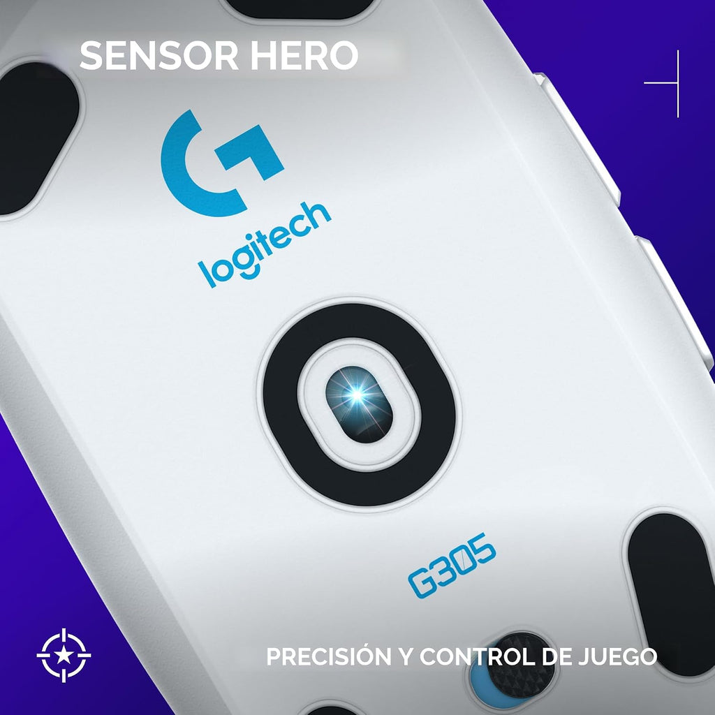 Logitech G305 Lightspeed - Mouse inalámbrico para juegos, Blanco +...