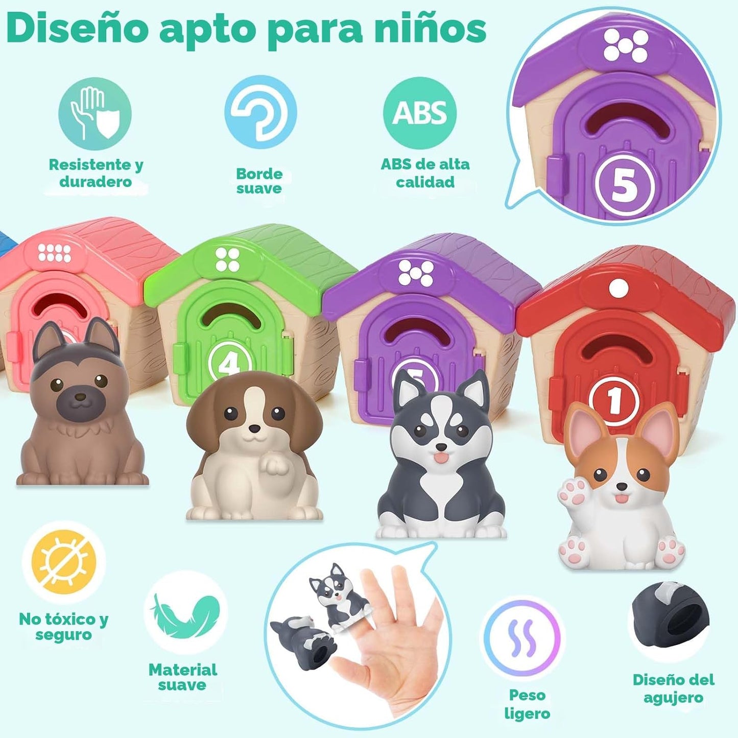 Juguetes de aprendizaje para niños pequeños de 1, 2, 3 años, 20 pie...