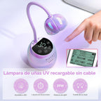 Makartt Lámpara de uñas UV inalámbrica de cuello de cisne para uñas...