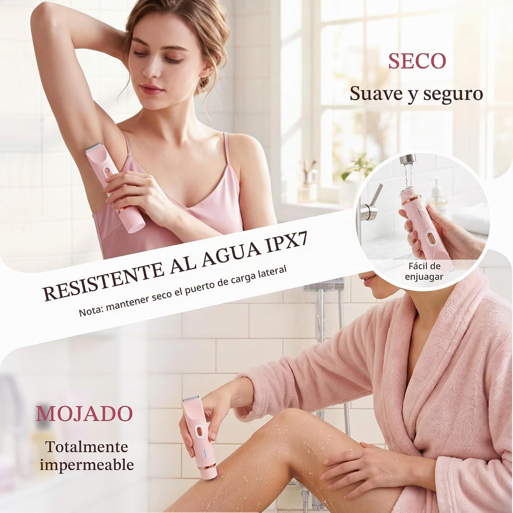 Lizzton Recortadora de bikini 2 en 1 para mujer, maquinilla de afei...