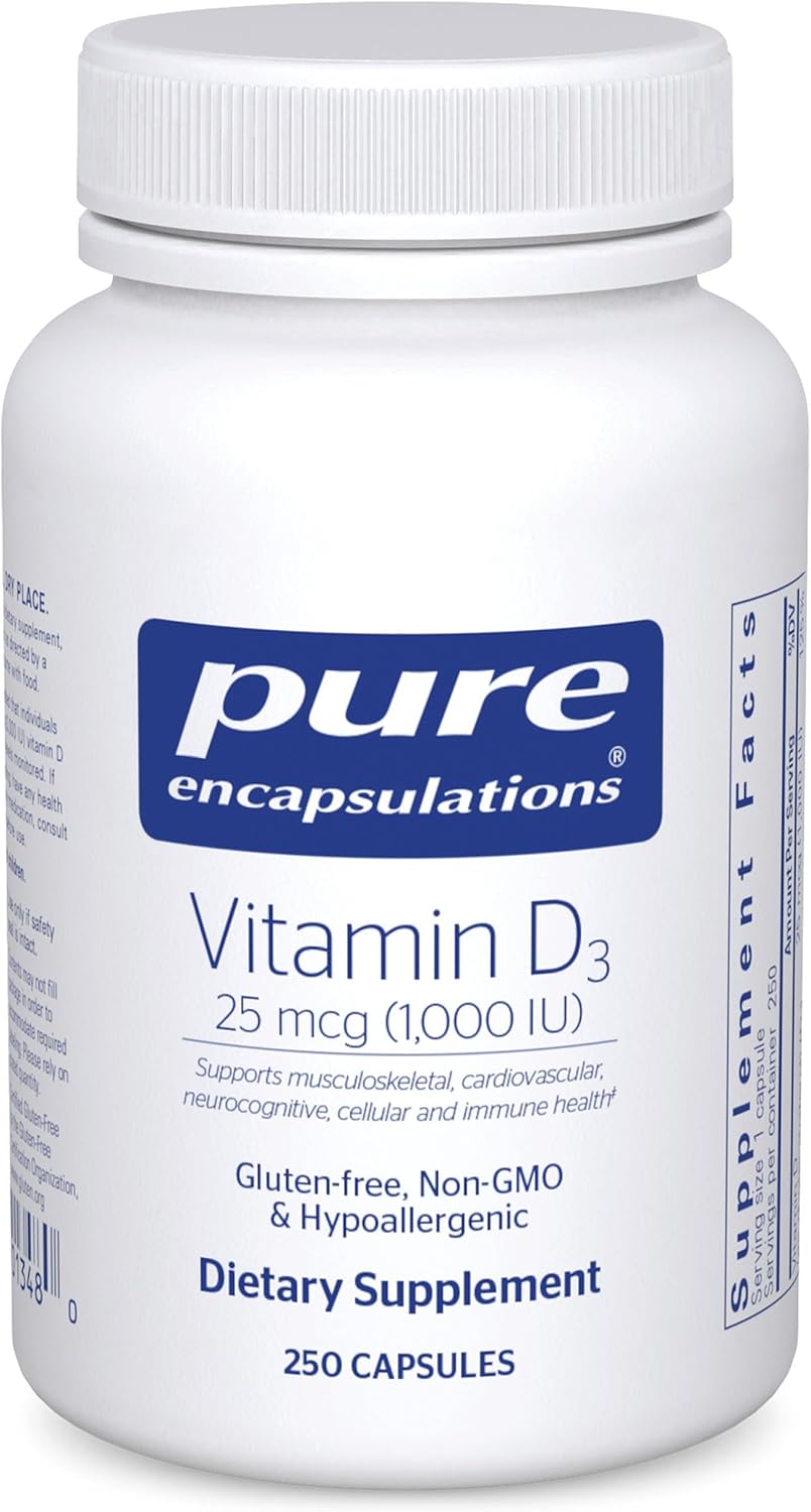 Pure Encapsulations Vitamina D3 25 mcg (1,000 UI) - Suplemento para...