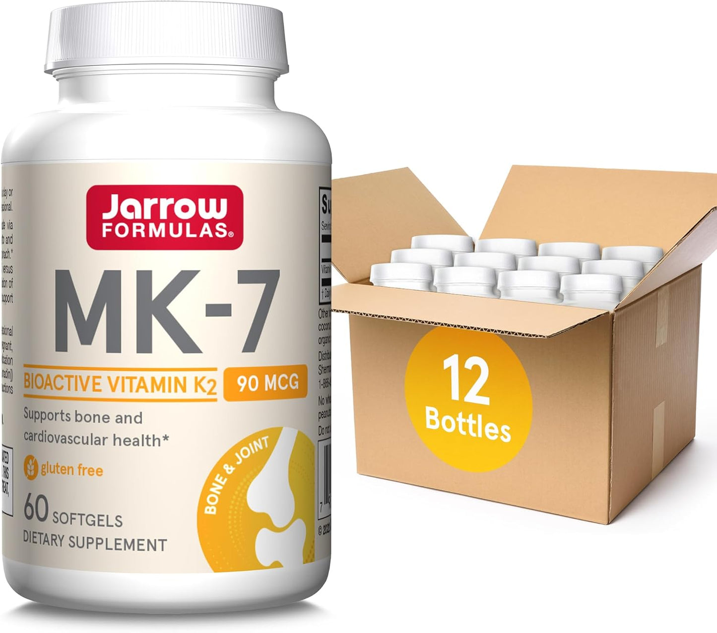 Jarrow Formulas MK-7 90mcg - Forma Bioactiva de VIT K2 - 60 Porcion...