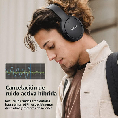 RUNOLIM - Audífonos híbridos con cancelación activa de ruido, inalá...