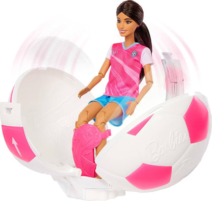Barbie Muñeco y accesorios de jugador de fútbol con muñeca Brunette...