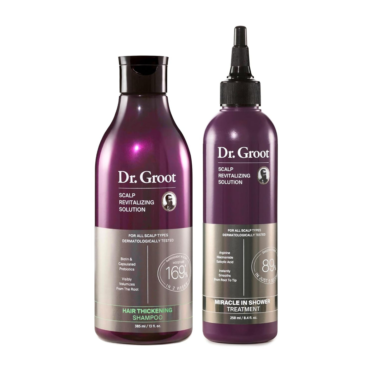 Dr. Groot Set de champú espesante y tratamiento del cuero cabelludo...
