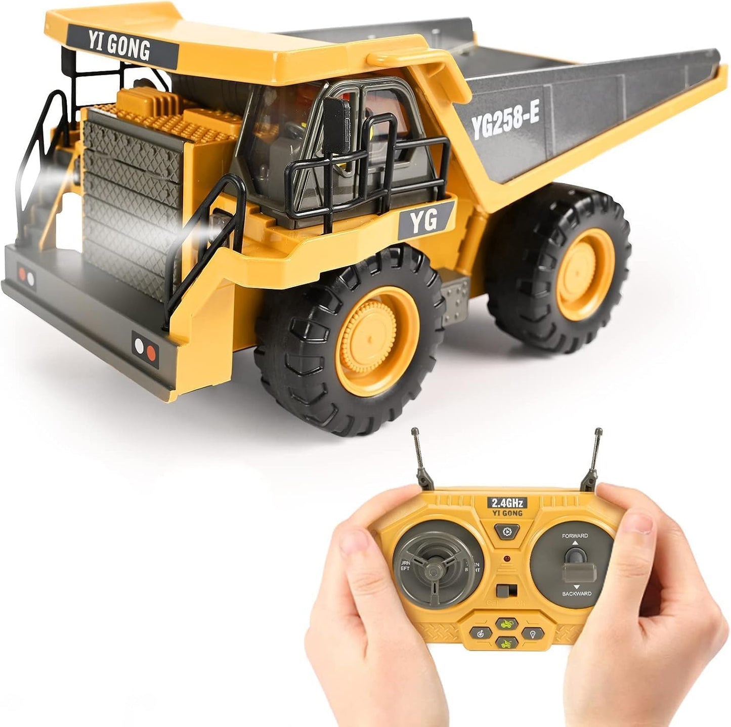 KidsFaves - Juguetes de camión volquete con control remoto de 9 can...