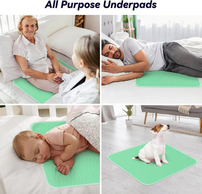 Paquete de 4 almohadillas lavables de absorción extra pesada de 24...