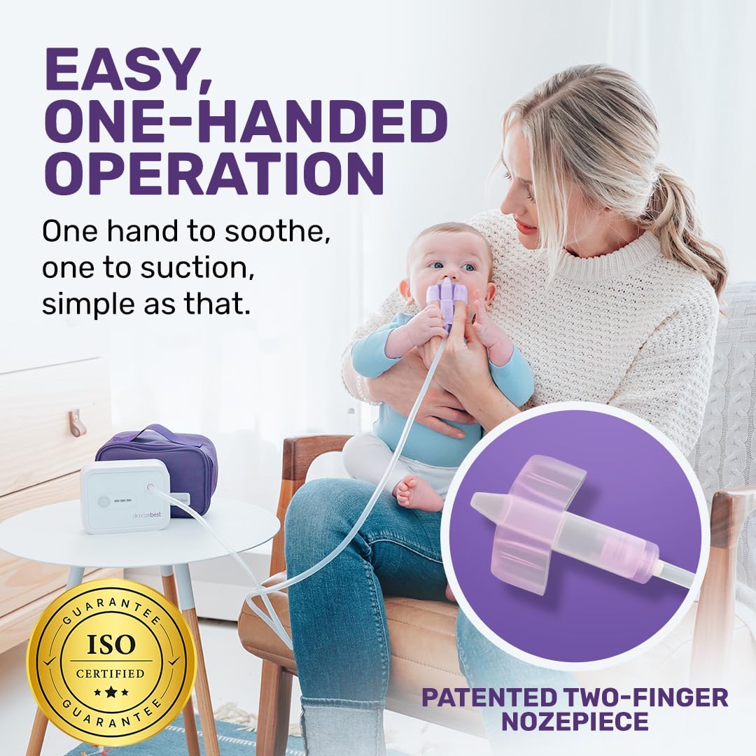 Dr. Noze Best NozeBot Aspirador Nasal Eléctrico para Bebés - Diseña...