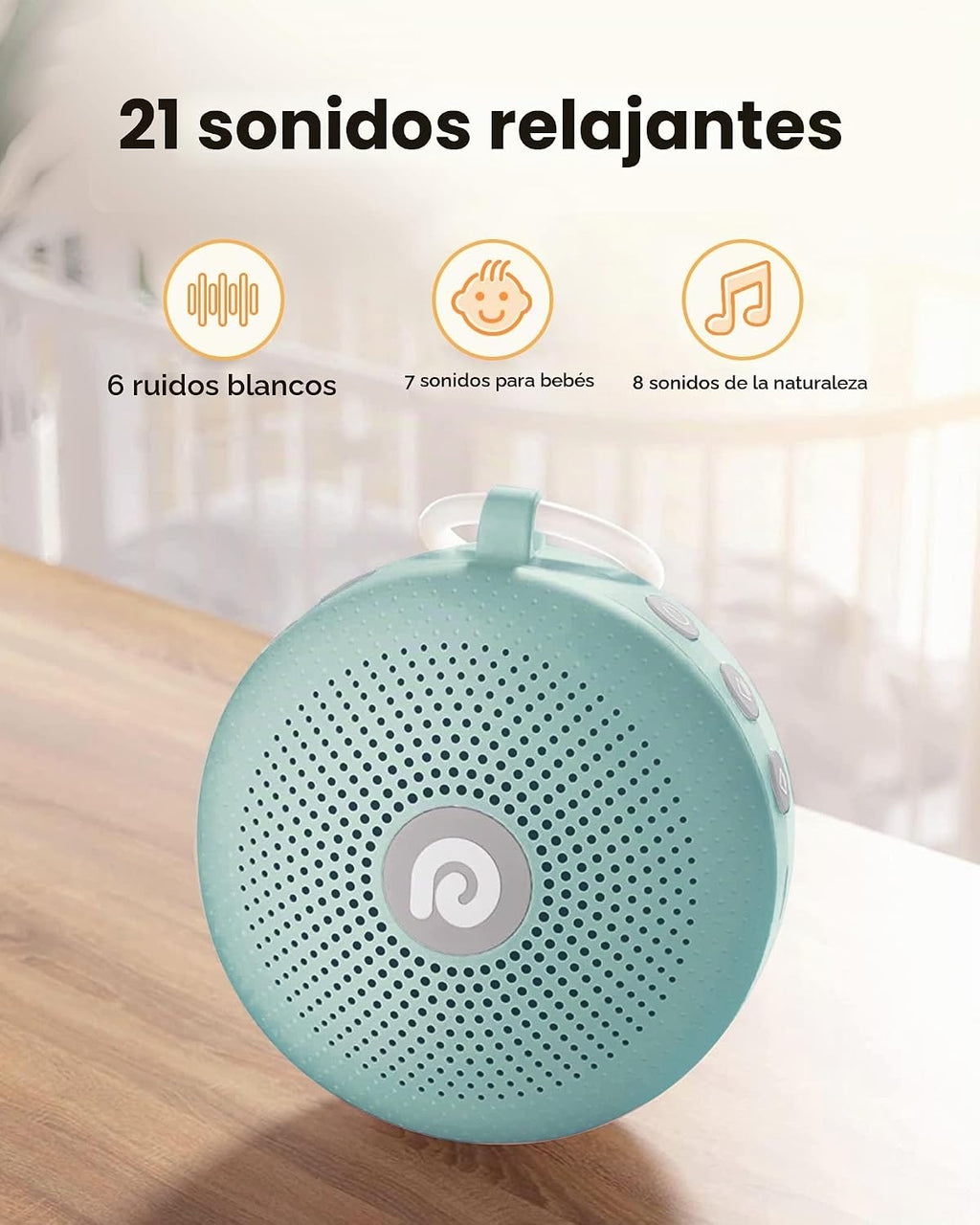 Dreamegg - Máquina de terapia de sonido portátil, con batería poten...