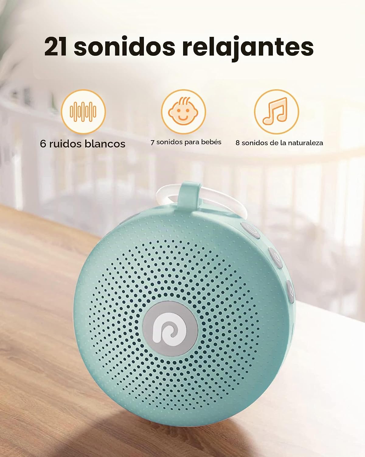 Dreamegg - Máquina de terapia de sonido portátil, con batería poten...