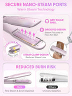 SHEGLAM Plancha de vapor Plancha de pelo Plancha Plancha de Cerámic...