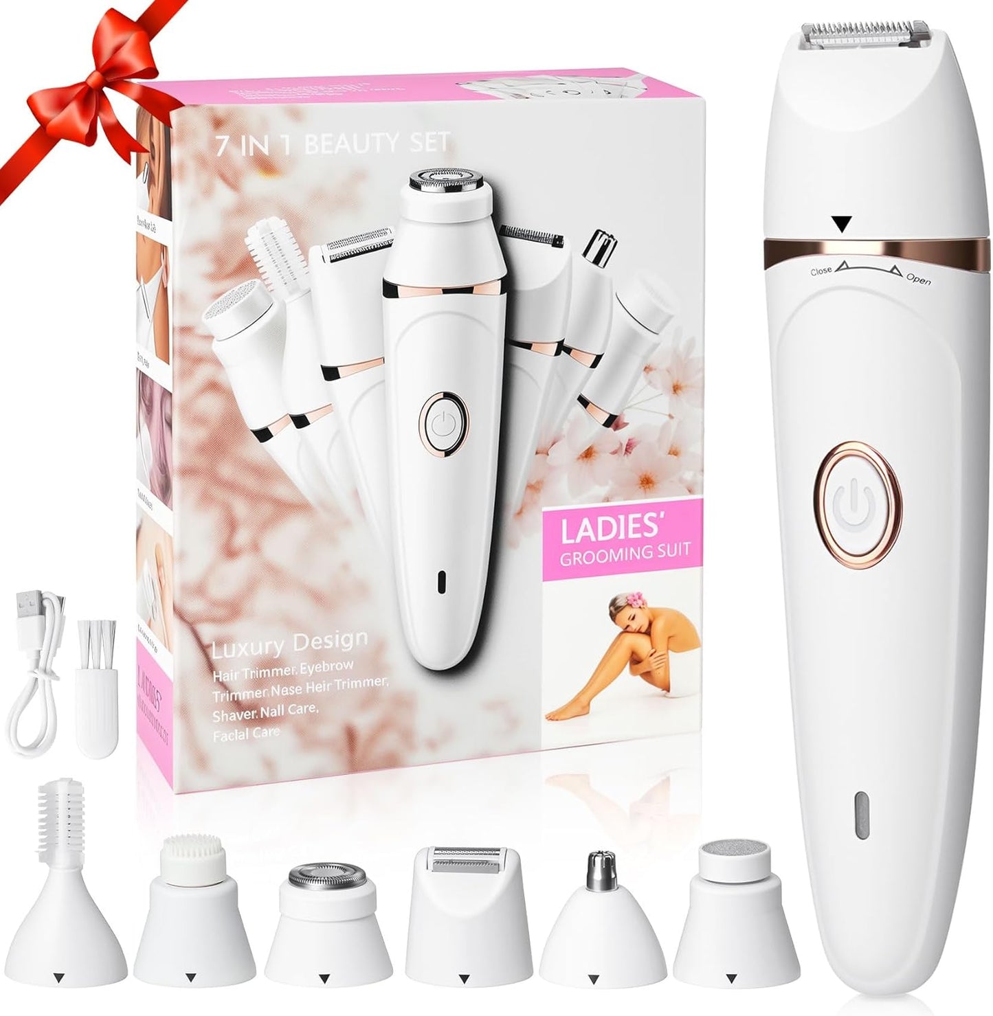 Depiladora facial para mujeres, maquinillas de afeitar eléctricas s...