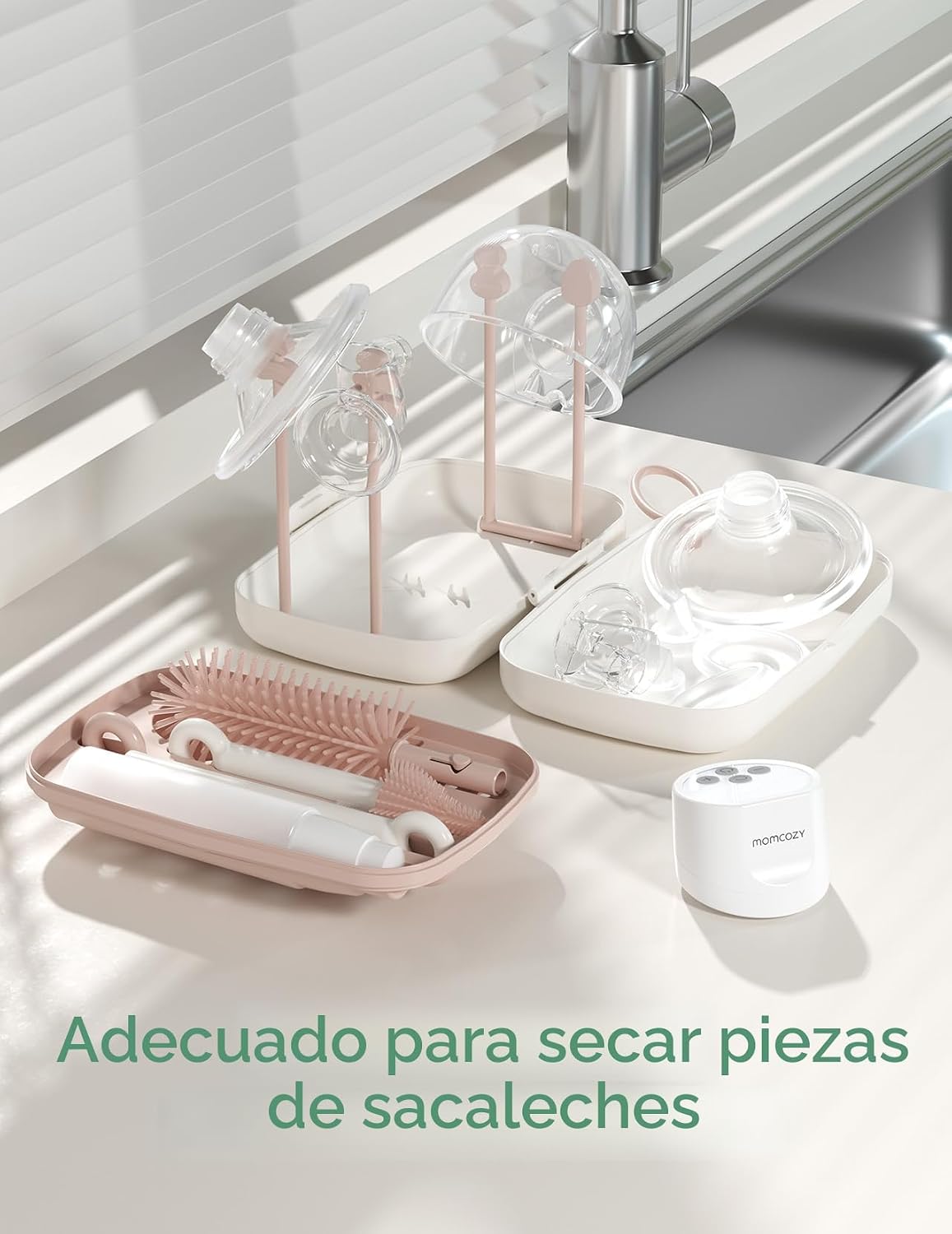 Momcozy Juego de Cepillos para Biberones, Kit Limpiador con Cepillo...