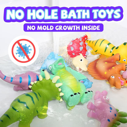 Hely Cancy - Juguetes de dinosaurio para el baño sin molde