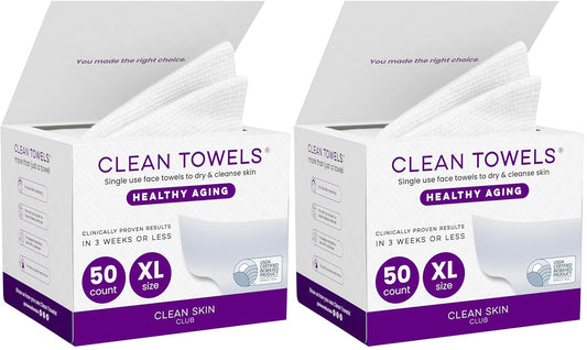 CLEAN SKIN CLUB Healthy Aging Clean Towels® XL, suaviza las arrugas...