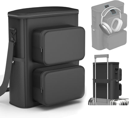KDD Estuche organizador electrónico de viaje, bolsa de almacenamiento portátil para accesorios tecnológicos para artículos esenciales de viaje, estuche de almacenamiento de gran capacidad con