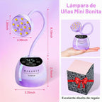 Makartt Lámpara de uñas UV inalámbrica de cuello de cisne para uñas...
