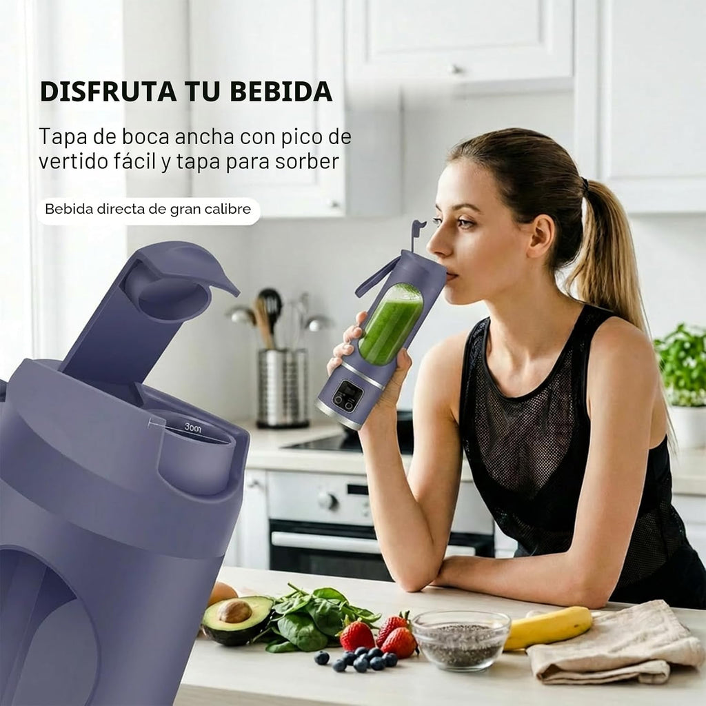 Licuadora personal, exprimidor personal conveniente (púrpura) | 12-...