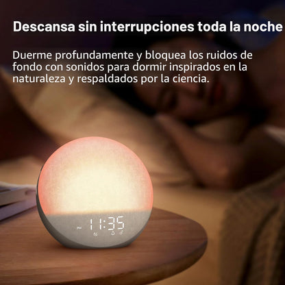Reloj despertador Sunrise Máquina de ruido blanco: luz natural de d...