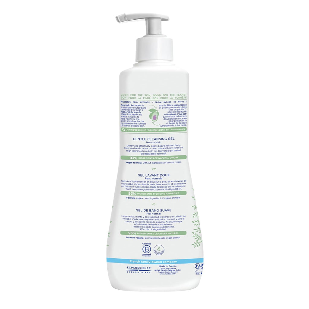 Mustela Gel de Limpieza Suave para Bebé - Jabón para el Cabello y C...
