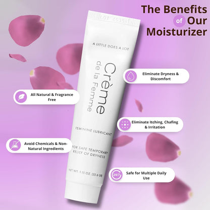 Crema hidratante vaginal diaria Crème De La Femme para un alivio du...
