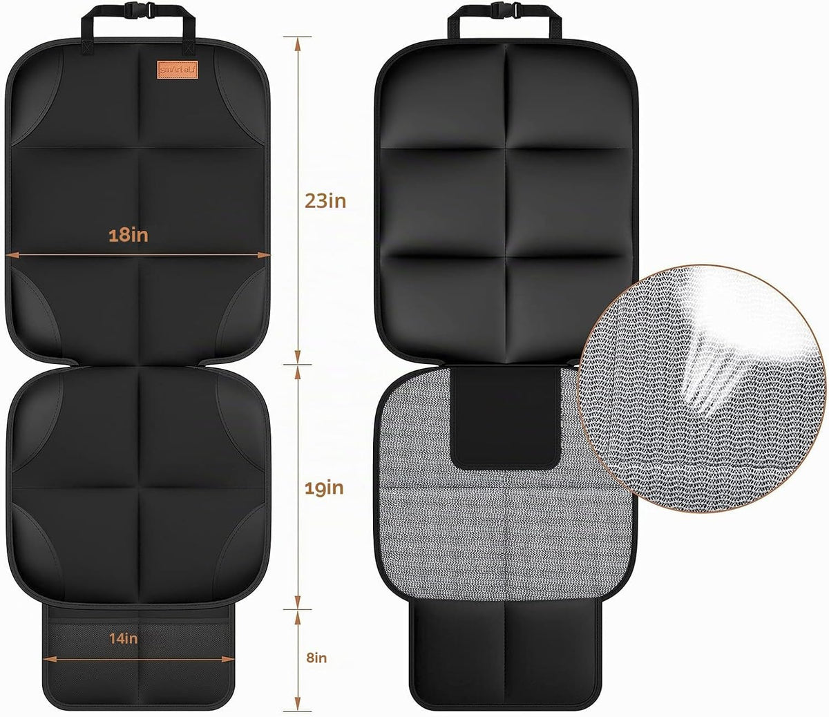 SMART ELF Protector de asiento de coche, acolchado más grueso y res...