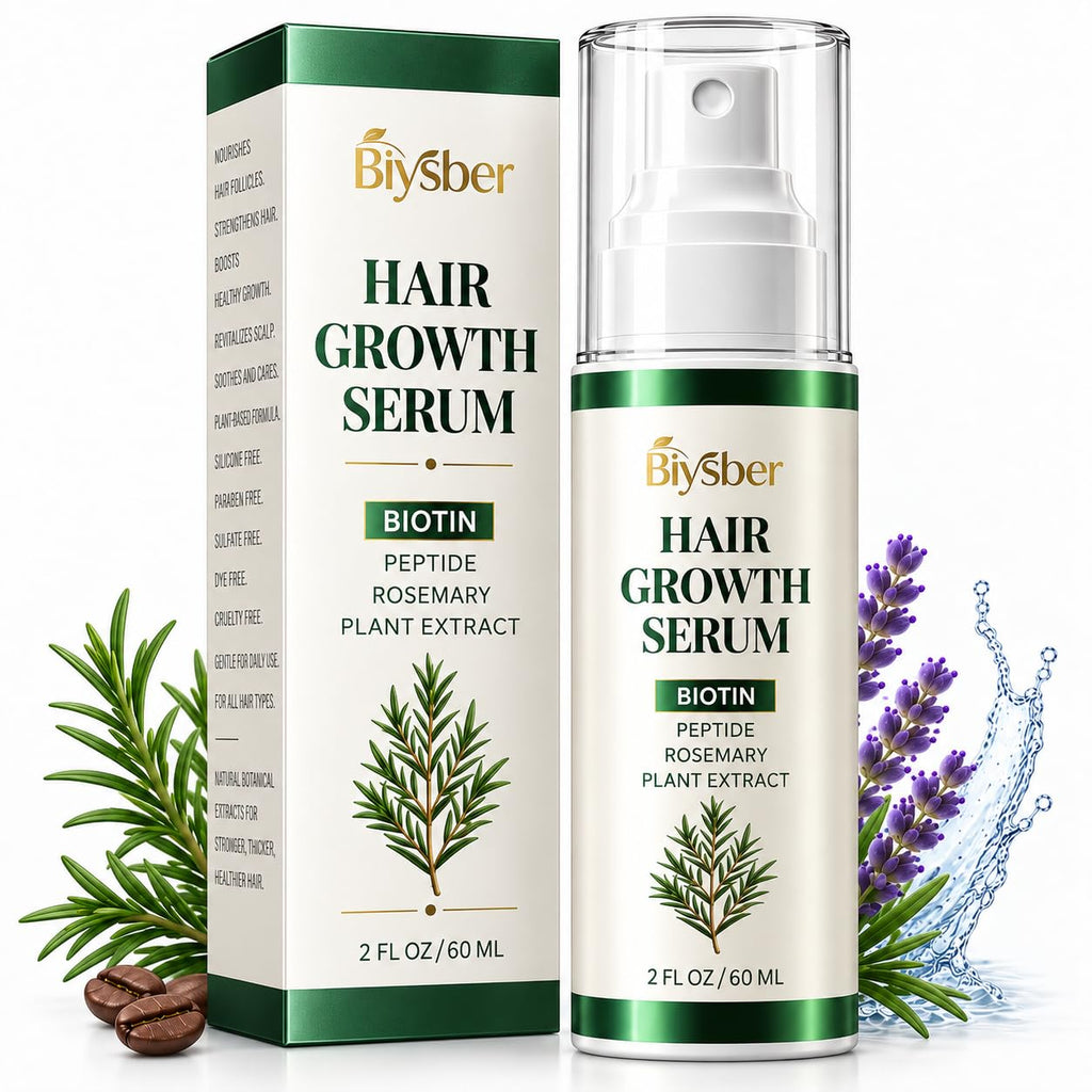 Biysber Suero natural para el crecimiento del cabello y el cuero ca...
