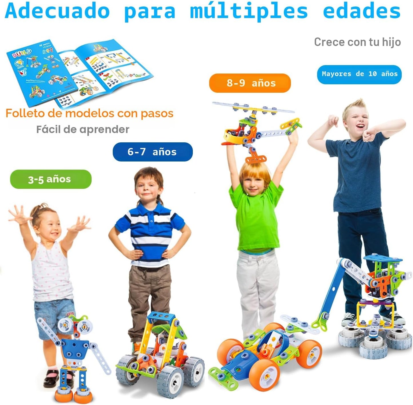 Juguetes STEM 10 en 1 para niños de 4, 5, 6, 7, 8 años, regalos de...