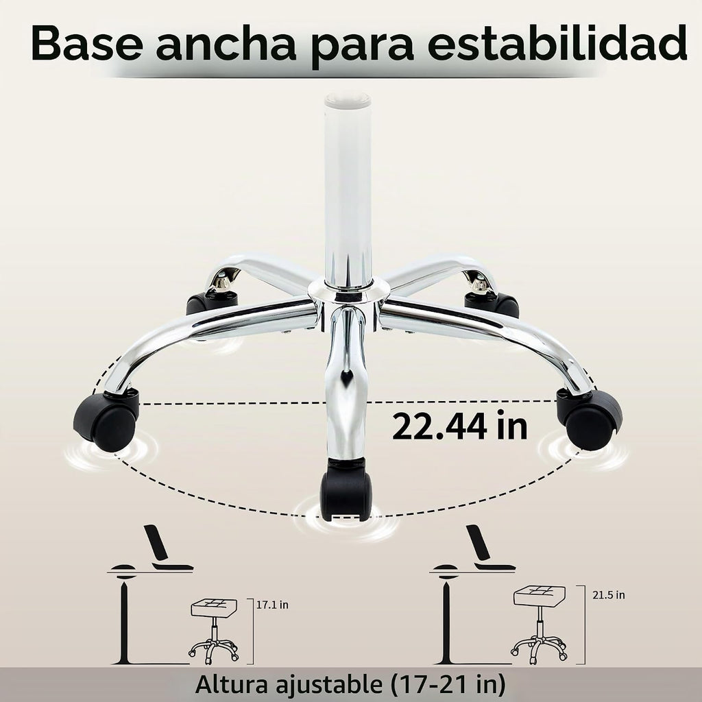 Taburete para estilista con ruedas, taburete ergonómico con asiento...