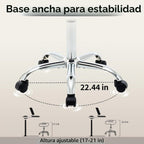 Taburete para estilista con ruedas, taburete ergonómico con asiento...