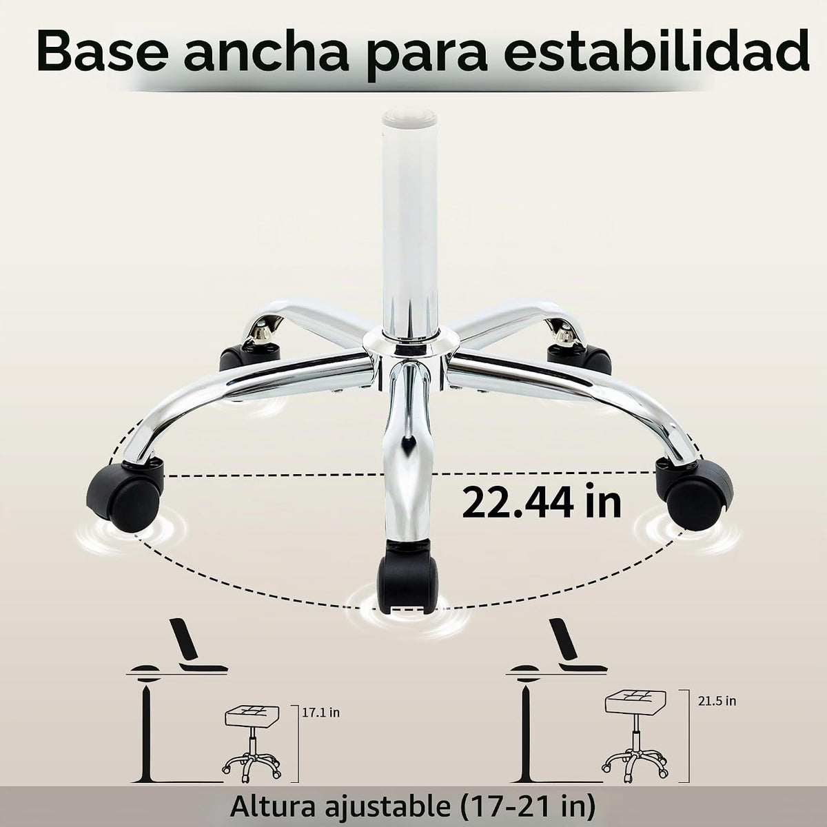 Taburete para estilista con ruedas, taburete ergonómico con asiento...