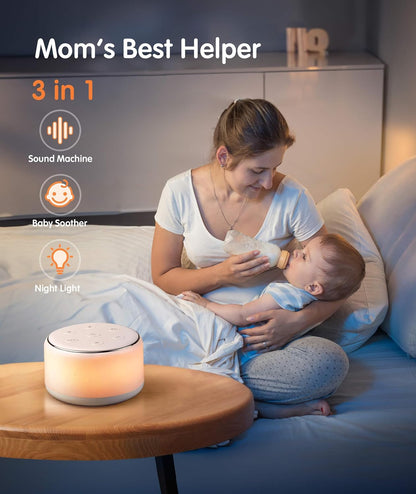 Máquina de Sonido Blanco FamiSym para Bebés para Dormir con Luz Noc...