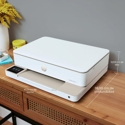 HP Envy 6155e Impresora inalámbrica todo en uno de inyección de tinta a color, Portobello, Imprimir, escanear, copiar, Impresión dúplex Ideal para el hogar, prueba de 3 meses de Instant Ink incluida