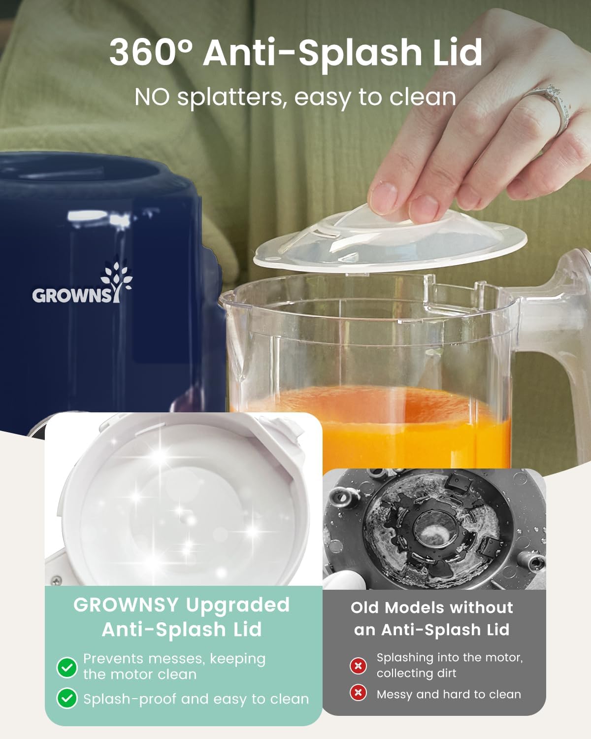 GROWNSY - Licuadora para comida de bebé con canasta de vapor, proce...