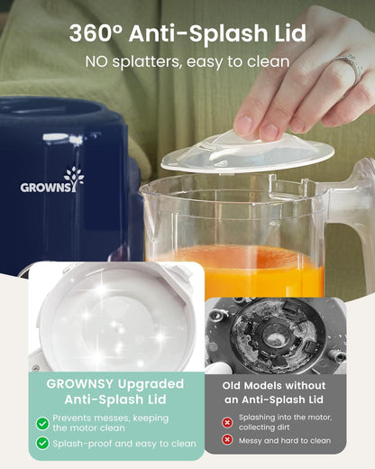 GROWNSY - Licuadora para comida de bebé con canasta de vapor, proce...