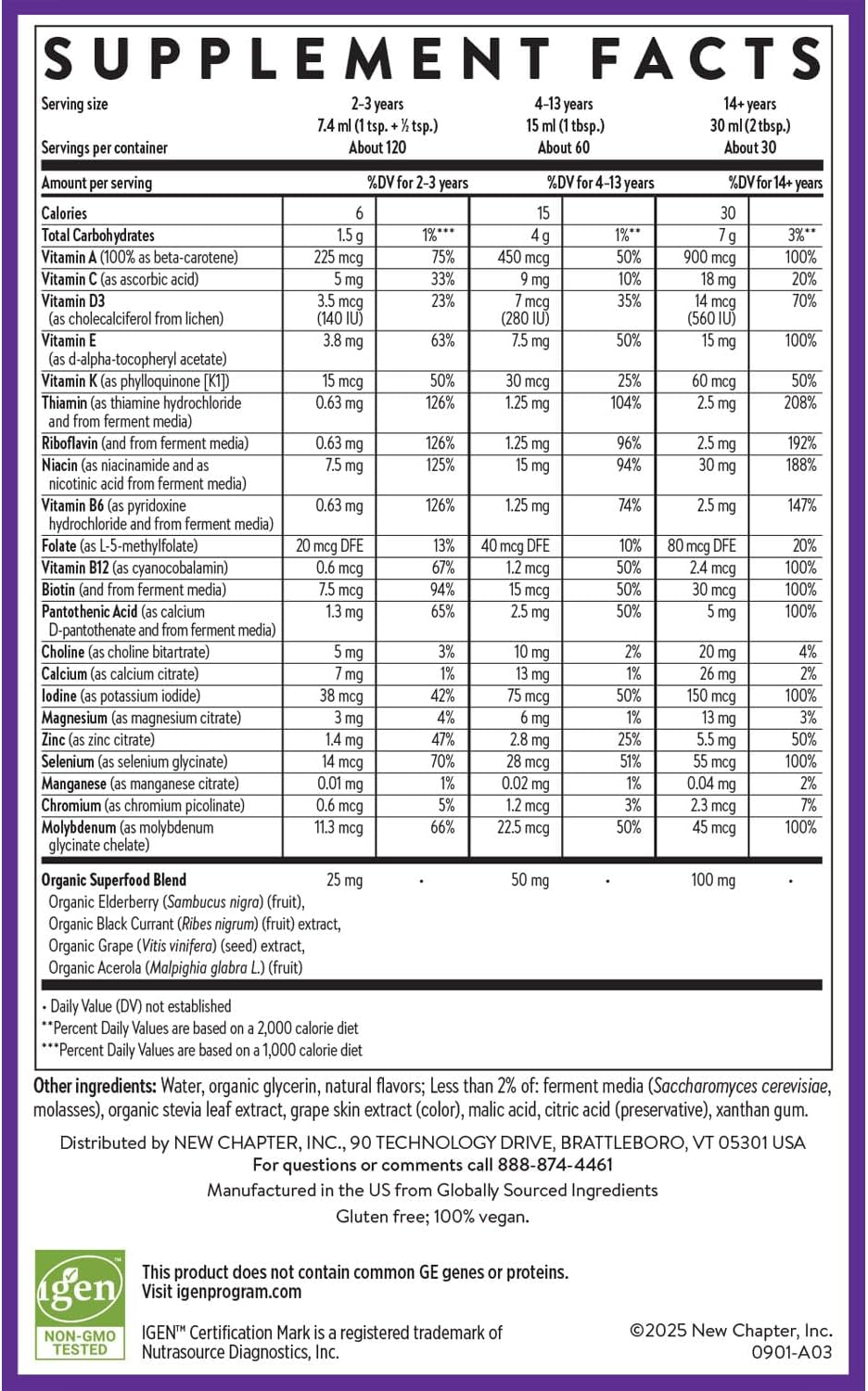 New Chapter Multivitamínico Líquido + Suplemento Mineral para Benef...